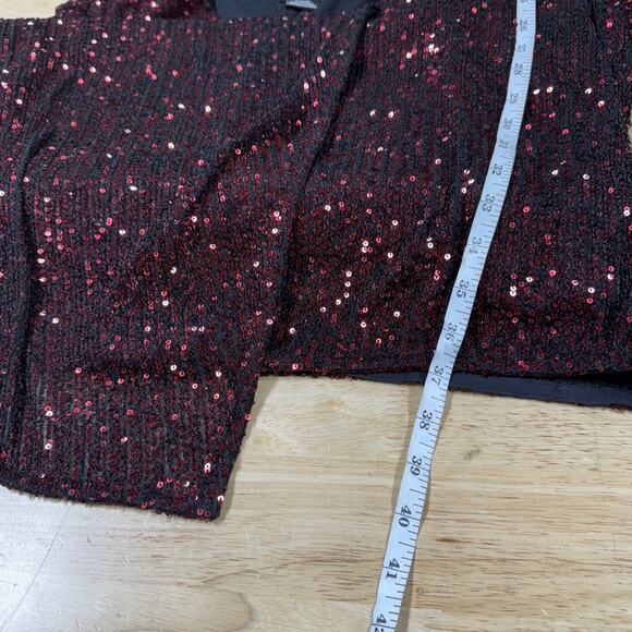 City Chic Plus Size Razzle Ruby Sequined Wrap Party Dress Size 12 Thread Pulls - Picture 10 of 16